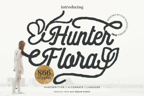 Hunter Flora Font: Organic Script for Editorial Design