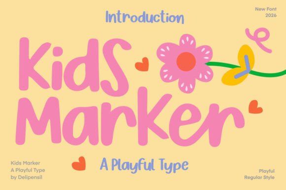 Kids Marker Font: Authentic Display Type for Campaigns