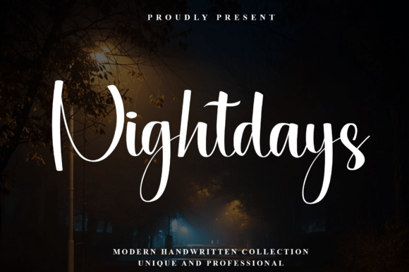 Nightdays Font: Elegant Script for Editorial Design