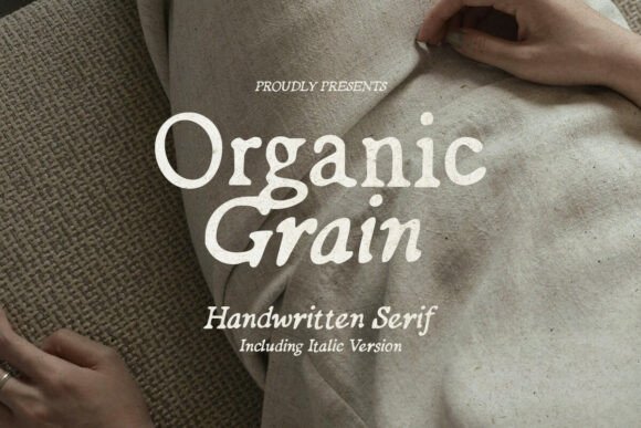 Organic Grain Font: Hand-Lettered Serif for Crafters