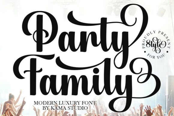 Party Family Font: Elegant Script for Editorial Design