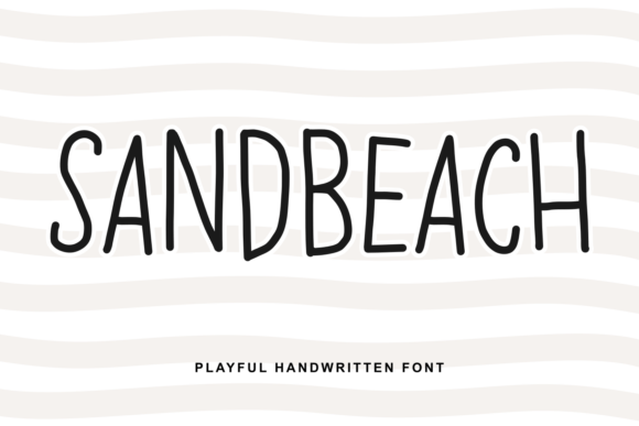 Sandbeach Font: A Handwritten Typeface for Coastal Crafts