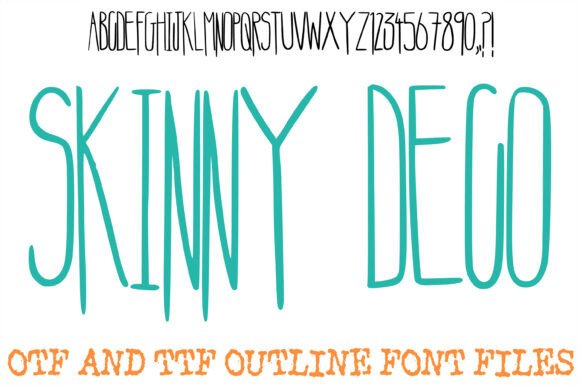 Skinny Deco Font: Tall Display Type for Crafters