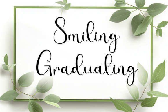 Smiling Graduating Font: A Handwritten Touch for Branding